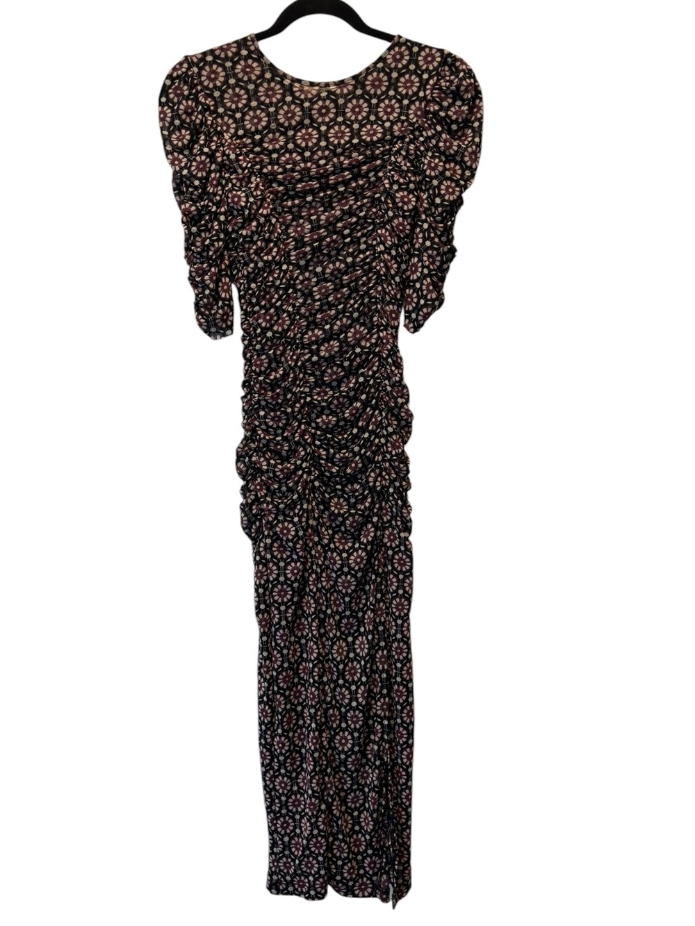 FREE PEOPLE Briella Twilight Combo Ruched Slit Midi Dress - Picture 3 of 12